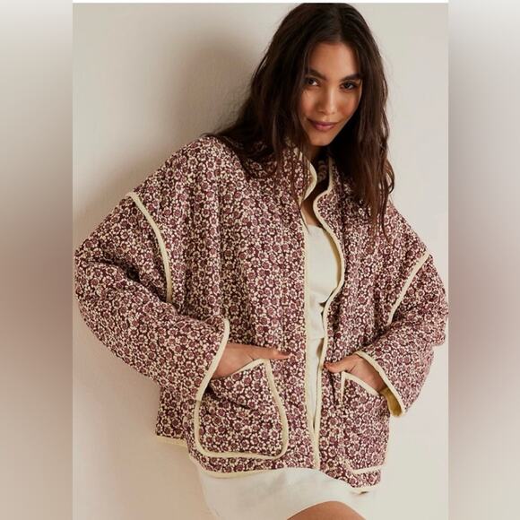 Free People Jackets & Blazers - Free people Chloe jacket pink floral